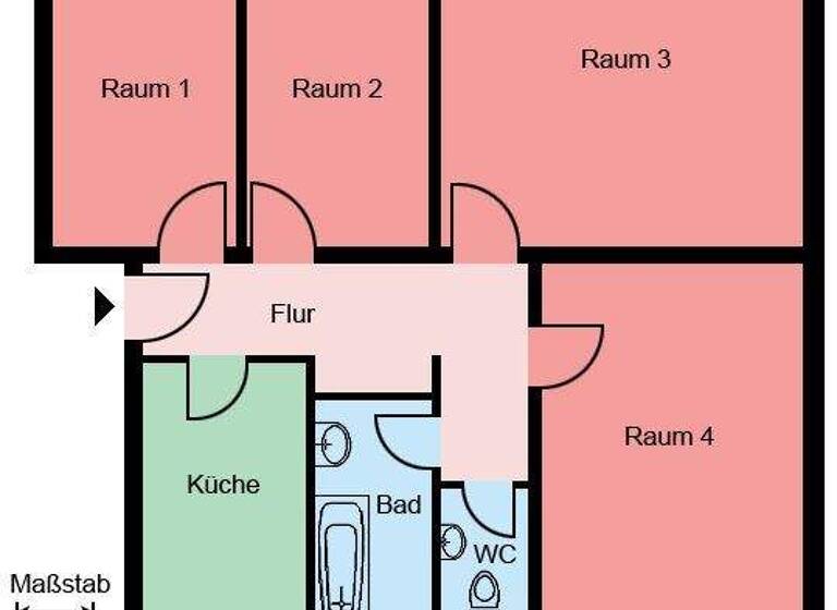Wohnung zur Miete 629 € 4 Zimmer 84,6 m² 3. Geschoss Buchenweg 8 Werl 59457