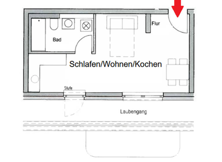 Wohnung zur Miete 372 € 1 Zimmer 36,8 m²<br/>Wohnfläche 3.<br/>Geschoss ab sofort<br/>Verfügbarkeit Neuendorfer Straße 21 B Altstadt Brandenburg an der Havel 14770