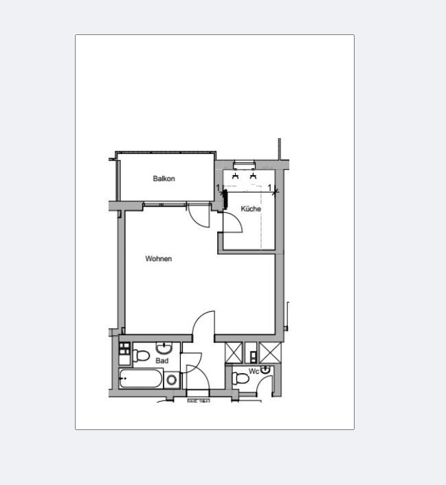 Wohnung zur Miete 610 € 1,5 Zimmer 38,5 m²<br/>Wohnfläche 2.<br/>Geschoss ab sofort<br/>Verfügbarkeit Schwaketenstraße 68 Fuerstenberg Konstanz 78467