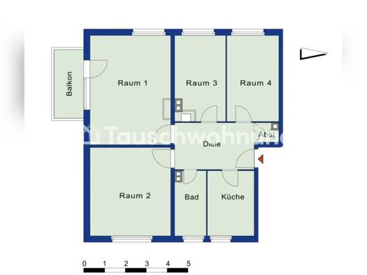 Wohnung zur Miete Tauschwohnung 494 € 4 Zimmer 80 m² 2. Geschoss Spandau Spandau 13627