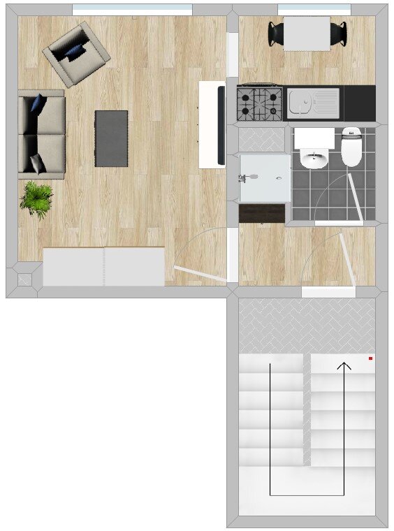 Wohnung zur Miete 168 € 1 Zimmer 25,9 m²<br/>Wohnfläche 1.<br/>Geschoss Freitaler Str. 23 Pausitzer Delle Riesa 01589