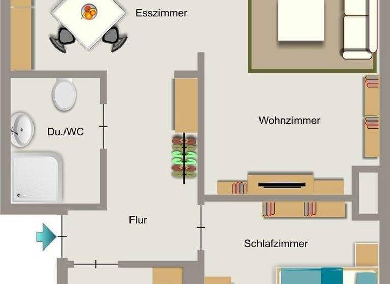 Wohnung zur Miete 681 € 2,5 Zimmer 56,5 m² 2. Geschoss frei ab 01.05.2026 Henricistraße 2 Bergerhausen Essen 45136