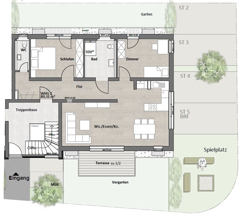 Wohnung zum Kauf 430.000 € 3 Zimmer 89,3 m²<br/>Wohnfläche Reilingen 68799