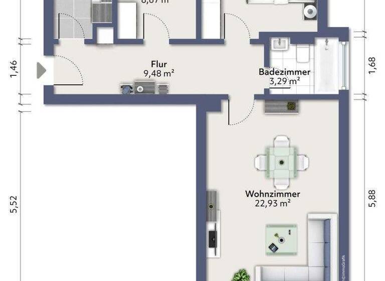 Wohnung zum Kauf provisionsfrei 249.000 € 3 Zimmer 62,9 m² EG Hanau 63450