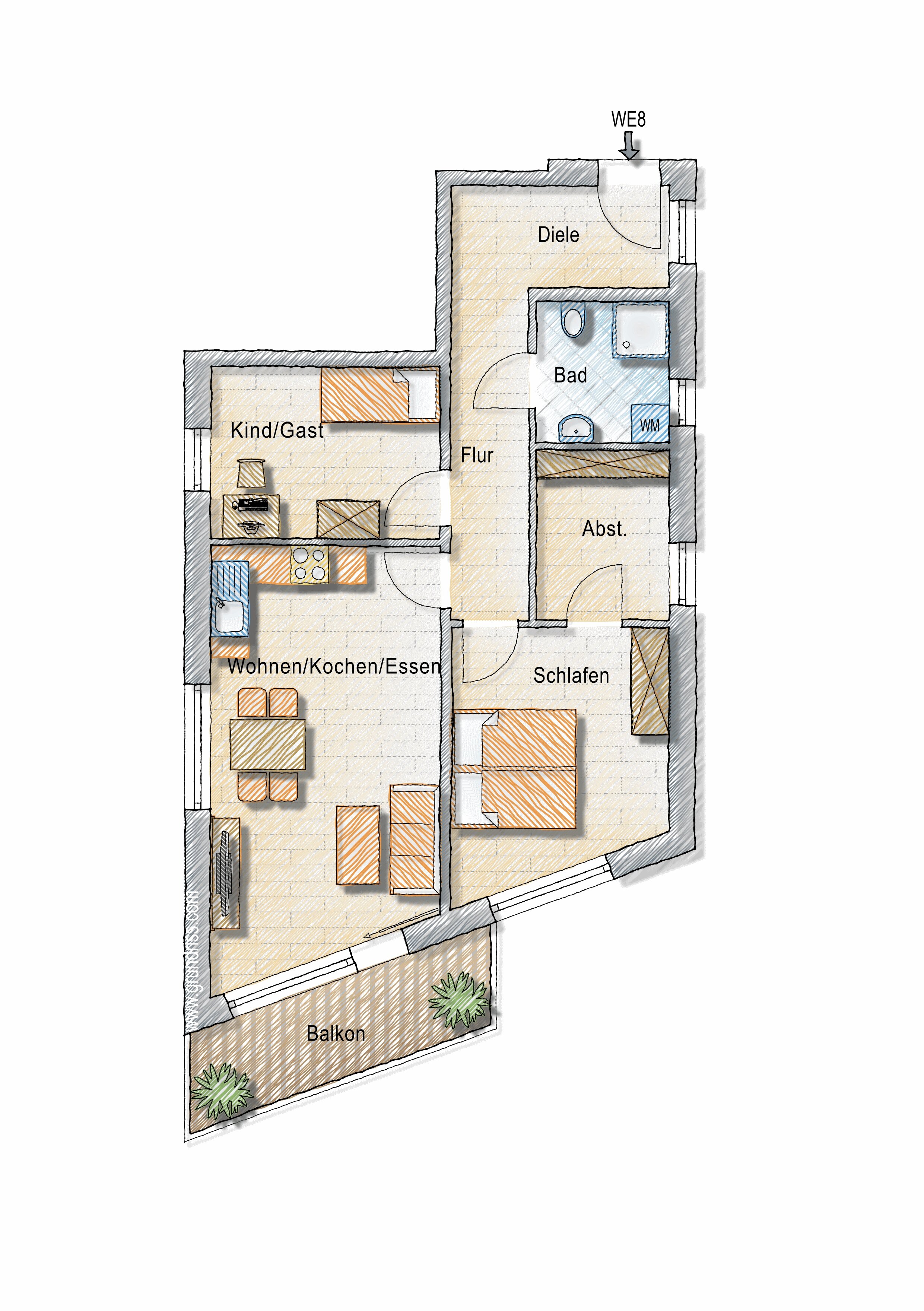 Wohnung zum Kauf 456.000 € 3 Zimmer 76,1 m²<br/>Wohnfläche EG<br/>Geschoss Refrath Bergisch Gladbach 51427