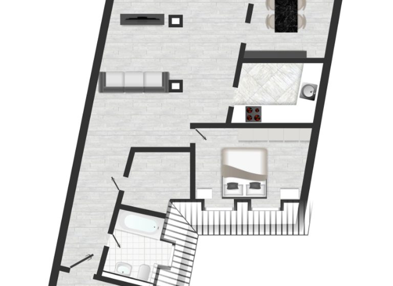 Wohnung zur Miete 895 € 2 Zimmer 82 m² 6. Geschoss Lorenz Nürnberg 90403