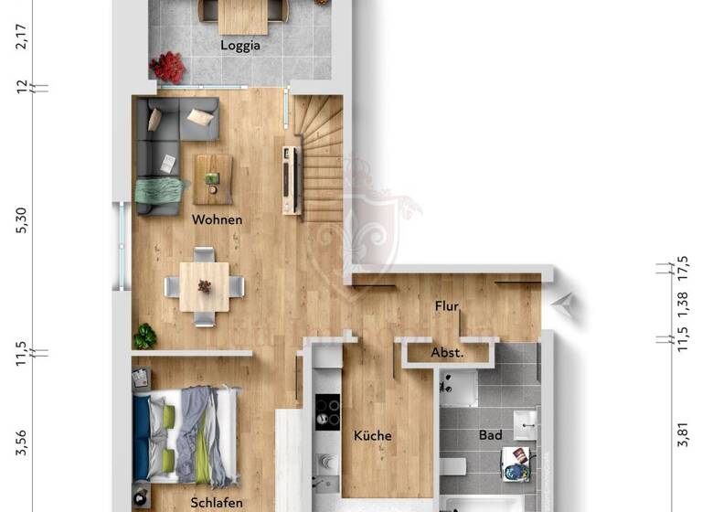 Wohnung zum Kauf 249.000 € 4 Zimmer 56,4 m² 2. Geschoss Henstedt-Ulzburg 24558