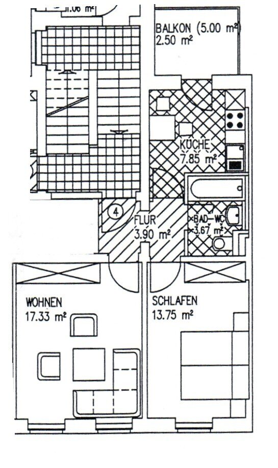 Immobilie zum Kauf provisionsfrei als Kapitalanlage geeignet 55.000 € 2 Zimmer 50,1 m²<br/>Fläche Mitte - Nord 126 Zwickau 08056