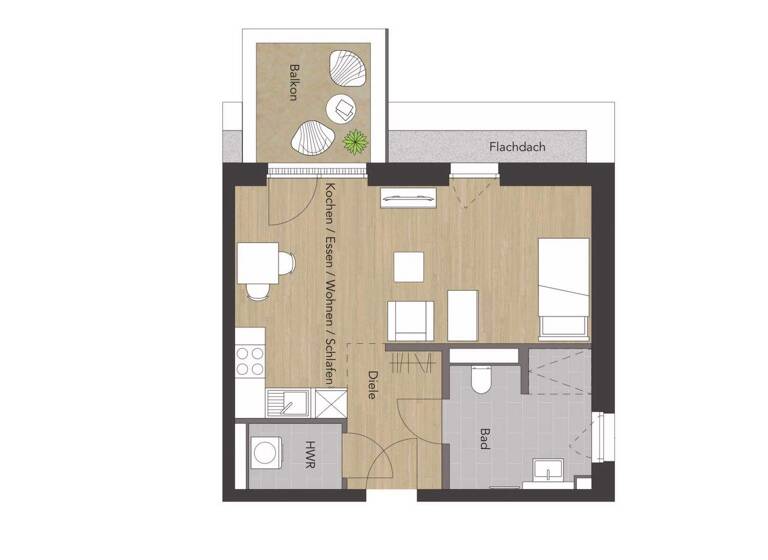 Studio zum Kauf provisionsfrei 277.000 € 1 Zimmer 41,4 m² 2. Geschoss frei ab sofort Schwabacher Straße Feucht 90537