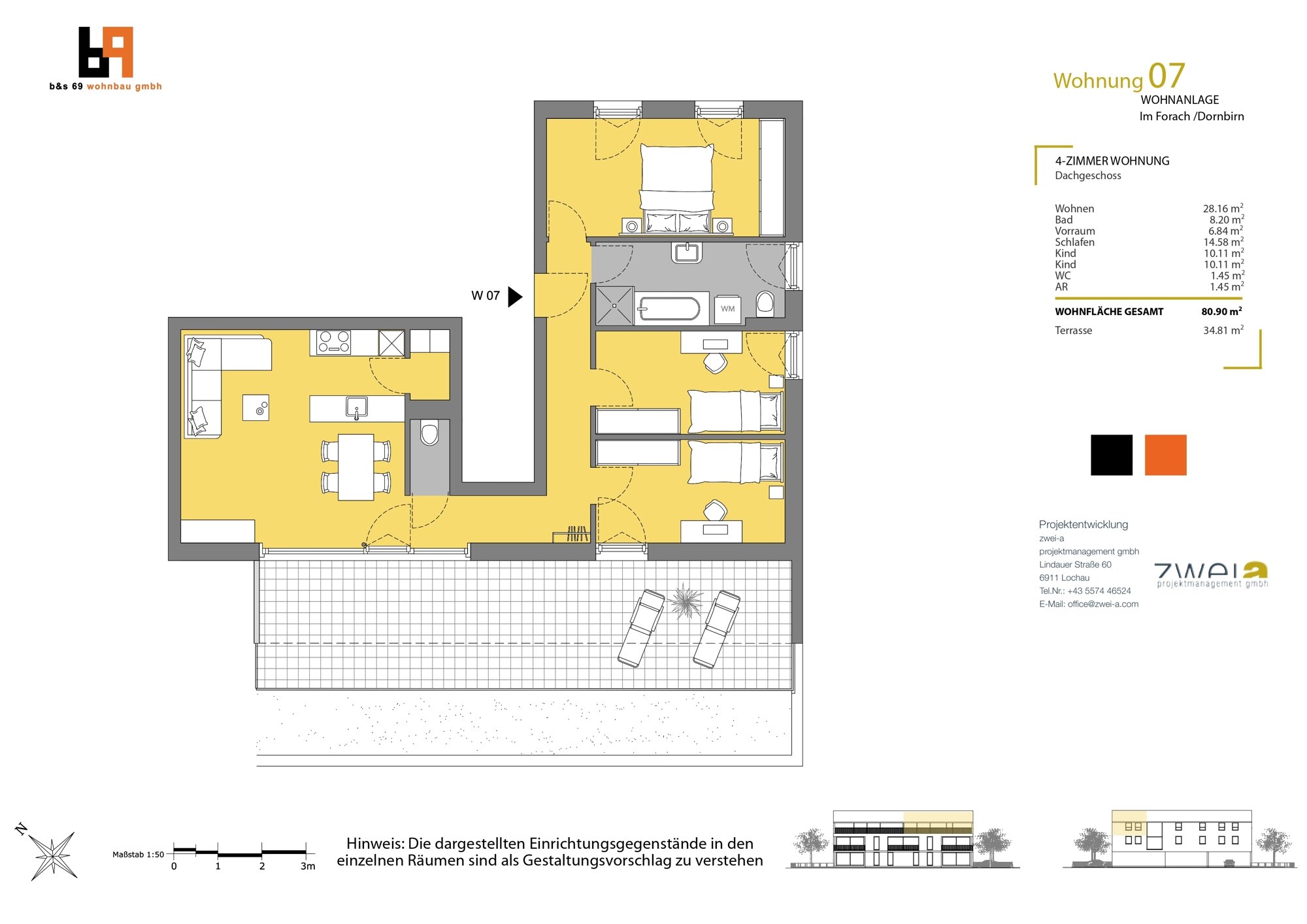 Wohnung zum Kauf 4 Zimmer 80,9 m²<br/>Wohnfläche Im Forach 10 Dornbirn 6850