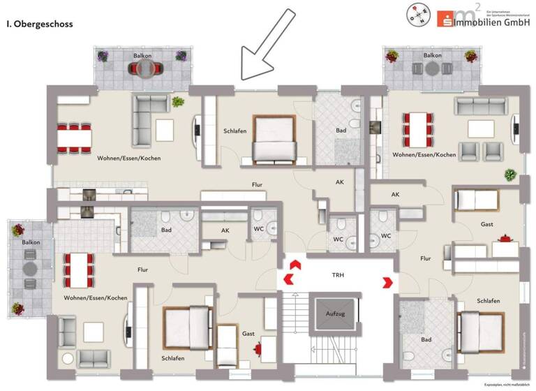 Wohnung zum Kauf 404.000 € 2 Zimmer 79 m² Nottuln 48301