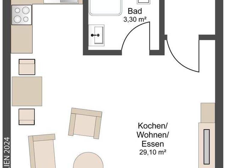 Wohnung zum Kauf 379.800 € 2 Zimmer 57,3 m² 3. Geschoss frei ab 01.05.2026 Ingolstadt 85049