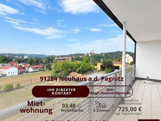 Wohnung zur Miete 725 € 4 Zimmer 93,2 m² 2 Geschosse frei ab 01.01.2027 Neuhaus Neuhaus a.d.Pegnitz 91284