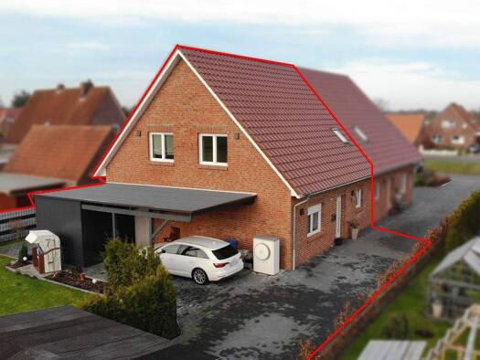 Doppelhaushälfte zur Miete 1.100 € 4 Zimmer 115 m² 474 m² Grundstück frei ab 01.03.2026 Ostgroßefehn Großefehn 26629