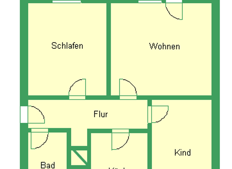 Wohnung zur Miete 350 € 3 Zimmer 60 m² 3. Geschoss frei ab sofort Humboldtstraße Pausitzer Delle Riesa 01589