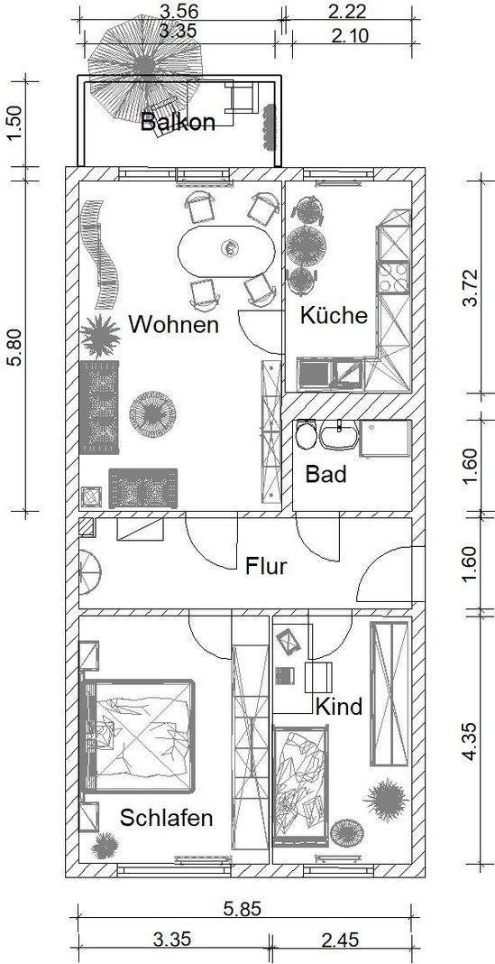 Wohnung zur Miete 397 € 3 Zimmer 69,4 m²<br/>Wohnfläche 4.<br/>Geschoss 15.02.2025<br/>Verfügbarkeit Heilbronner Str. 13 Grünau - Mitte Leipzig 04209