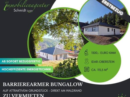 Bungalow zur Miete 1.300 € 4 Zimmer 113,5 m² 708 m² Grundstück Idar-Oberstein 55743