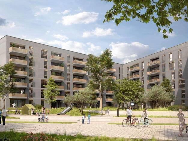 Wohnung zum Kauf - Erstbezug provisionsfrei 565.900 € 3 Zimmer 74,1 m² 4. Geschoss Marlene-Dietrich-Str. 18 Heerdt Düsseldorf 40549