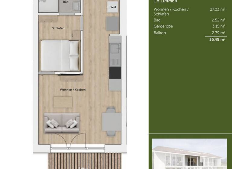 Wohnung zum Kauf provisionsfrei 290.000 € 1,5 Zimmer 35,5 m² Bayerisch Gmain 83457