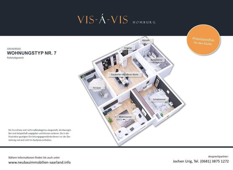 Wohnung zum Kauf - Erstbezug provisionsfrei 338.662 € 3 Zimmer 90,6 m² Homburg 66424