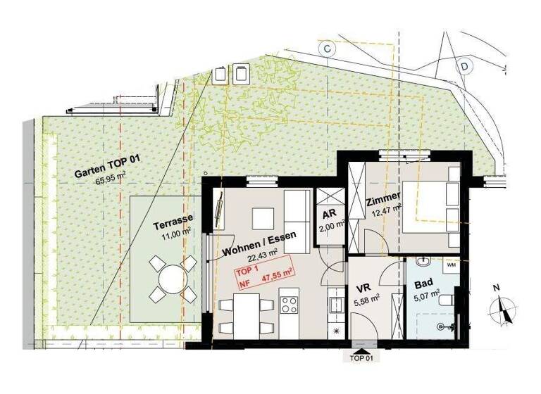 Wohnung zur Miete 1.002 € 2 Zimmer 47,6 m² Leogang 5771