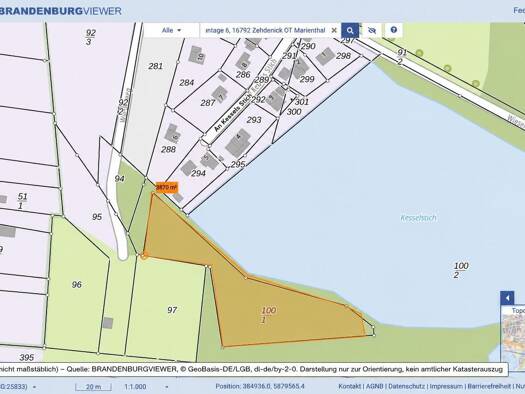 Grundstück zum Kauf provisionsfrei 20.000 € 22.971 m² Grundstück frei ab sofort Alte Plantage Marienthal Zehdenick 16792