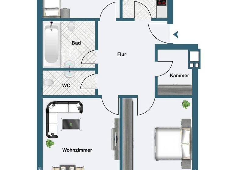 Wohnung zum Kauf 298.000 € 3,5 Zimmer 90 m² 1. Geschoss frei ab sofort Kumpfmühl-Ziegetsdorf-Neuprüll Regensburg 93051