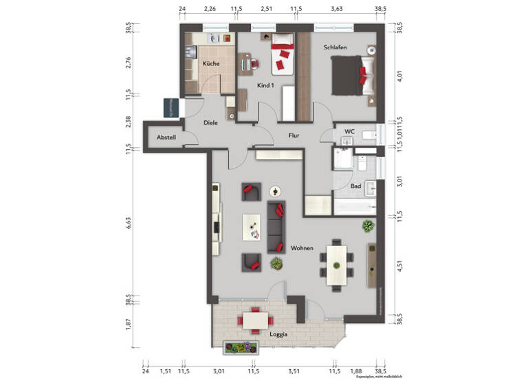 Wohnung zum Kauf 339.000 € 3 Zimmer 98,4 m²<br/>Wohnfläche Bockelsberg Lüneburg 21335