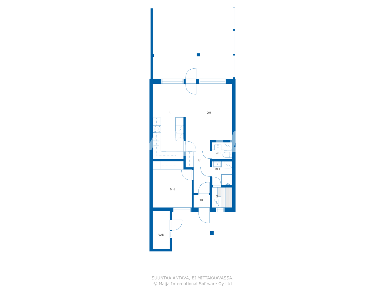 Reihenmittelhaus zum Kauf 84.000 € 2 Zimmer 59,5 m²<br/>Wohnfläche 4.557 m²<br/>Grundstück Honkakuja 11 Oulu 90460