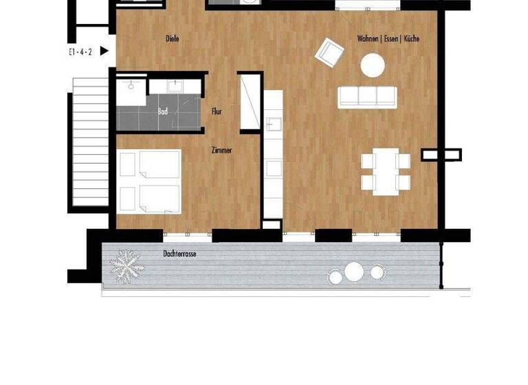 Penthouse zur Miete - Erstbezug 1.495 € 2 Zimmer 86,6 m² 4. Geschoss Ernst-Ludwig-Kirchner-Platz 10 Königstein 61462