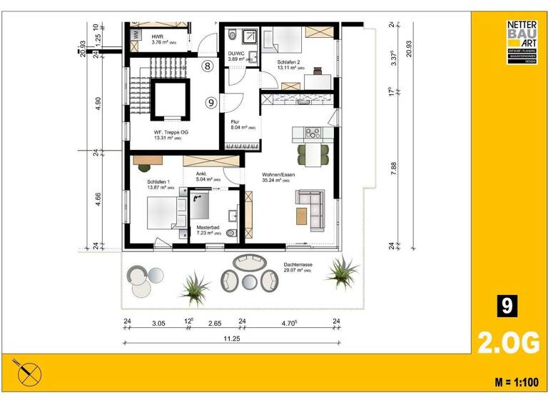 Penthouse zum Kauf - Erstbezug provisionsfrei 721.000 € 3 Zimmer 115,5 m² 2. Geschoss Sprottauer Str. 105 Altenfurt Nürnberg 90475