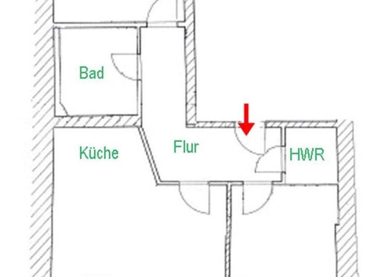 Wohnung zur Miete 496 € 3 Zimmer 90 m² 1. Geschoss frei ab sofort Hainichen 09661