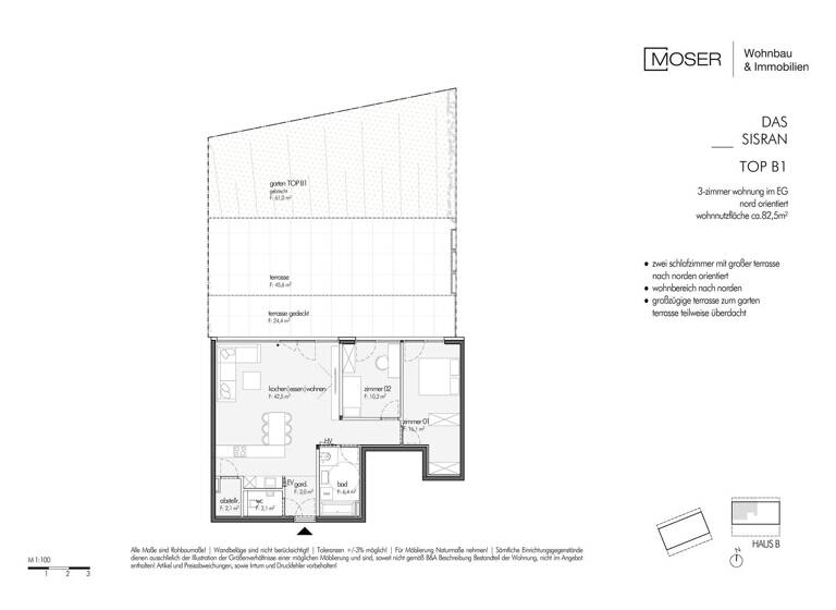 Wohnung zum Kauf provisionsfrei 625.000 € 3 Zimmer 82,5 m² EG Sistrans 6073