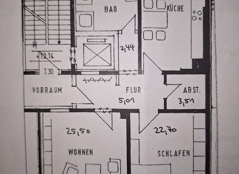 Wohnung zur Miete 795 € 2 Zimmer 82,9 m² 3. Geschoss frei ab sofort Goldschmidtstr. 13 Zentrum-Südost Leipzig 04103