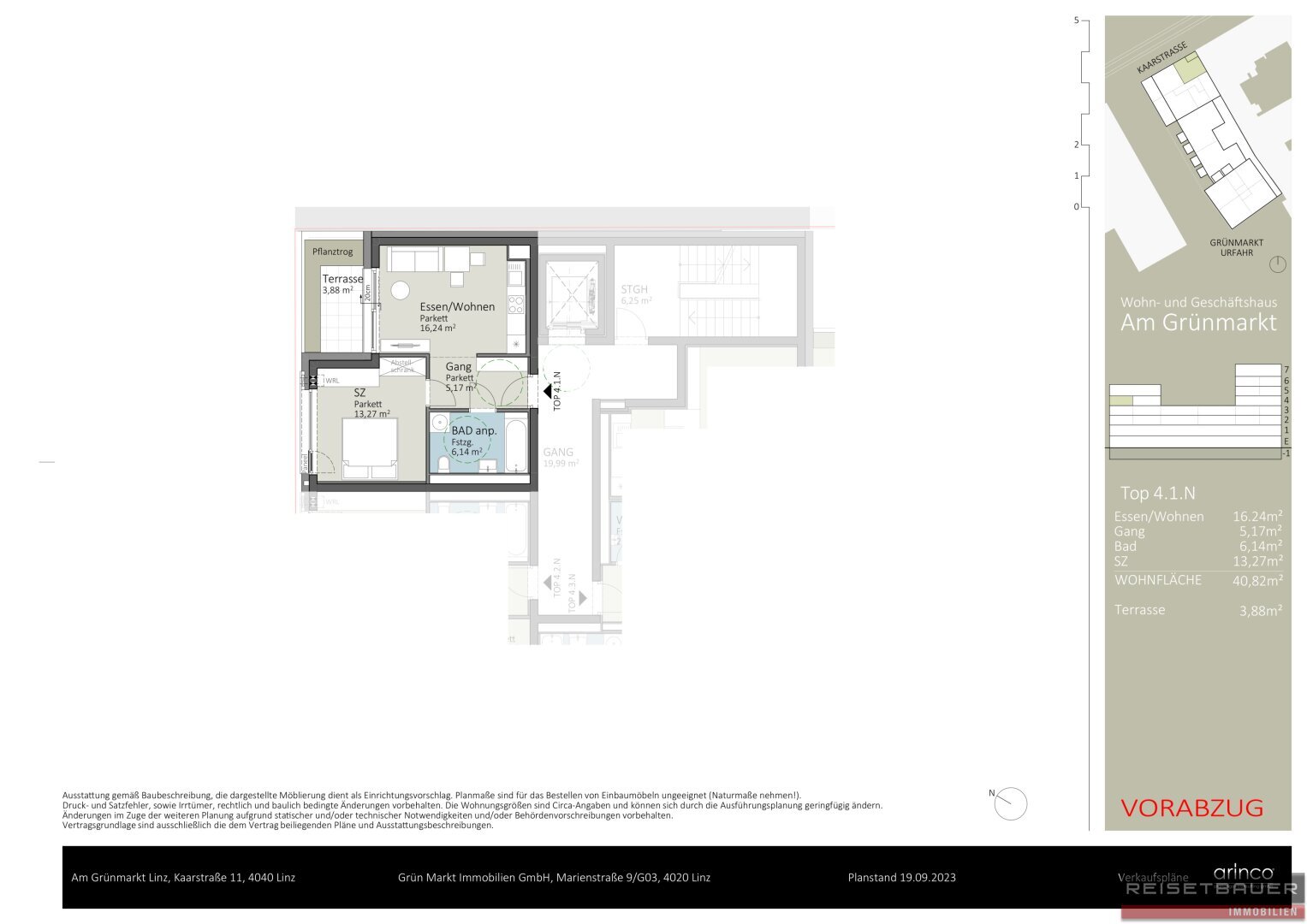 Wohnung zum Kauf 313.097 € 2 Zimmer 40,8 m²<br/>Wohnfläche 4.<br/>Geschoss Kaarstraße 11 und 13 Urfahr Linz 4040