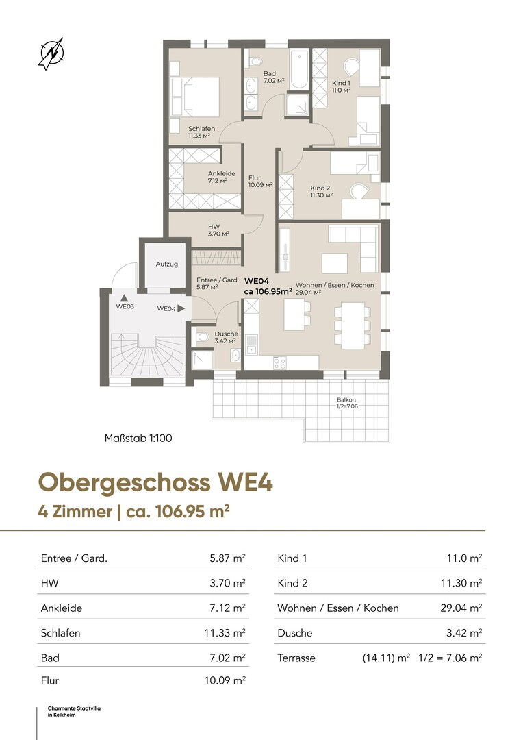 Wohnung zum Kauf provisionsfrei 786.000 € 4 Zimmer 107 m²<br/>Wohnfläche 1.<br/>Geschoss Am Schieferberg5 Kelkheim Kelkheim 65779