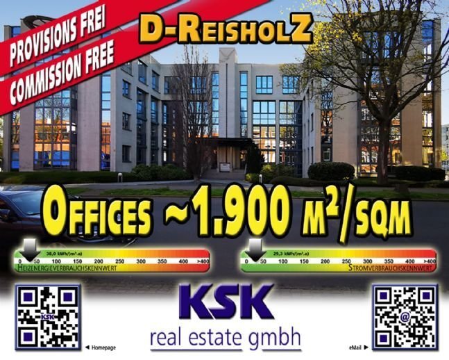 Bürogebäude zur Miete provisionsfrei 1.900 m²<br/>Bürofläche von 278 m² bis 1.900 m²<br/>Teilbarkeit Holthausen Düsseldorf 40589