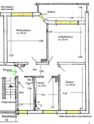 Wohnung zum Kauf provisionsfrei 120.000 € 3 Zimmer 59,3 m²<br/>Wohnfläche ab sofort<br/>Verfügbarkeit Steinkämpe Eckernfeld Bremerhaven 27580