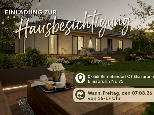 Bungalow zum Kauf - Erstbezug 281.400 € 5 Zimmer 130 m² 800 m² Grundstück Eliasbrunn Remptendorf 07368