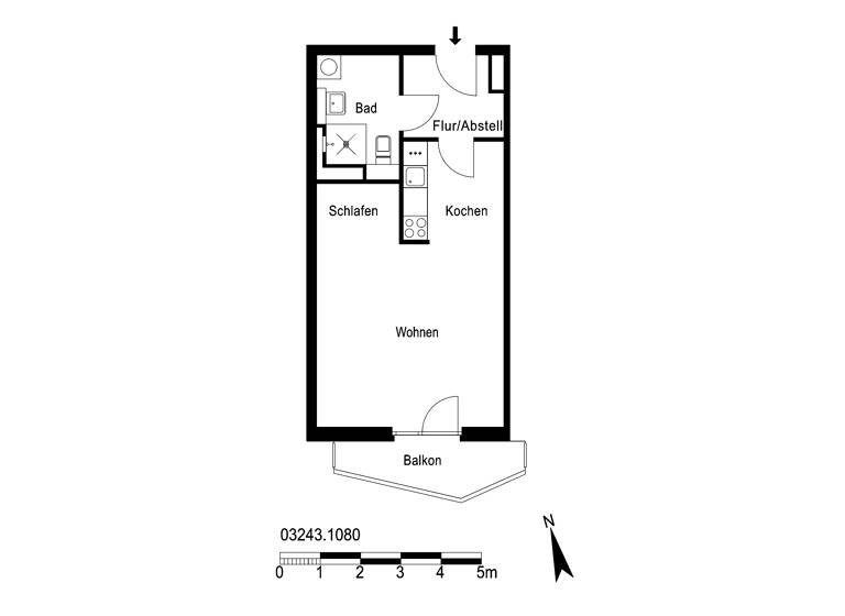 Wohnung zur Miete 674 € 1 Zimmer 42,6 m²<br/>Wohnfläche 2.<br/>Geschoss Brigitte-Reimann-Straße 27 Hellersdorf Berlin 12629