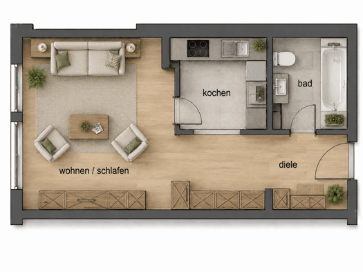 Wohnung zum Kauf 99.000 € 1 Zimmer 36 m² 1. Geschoss Türkheim Türkheim 86842