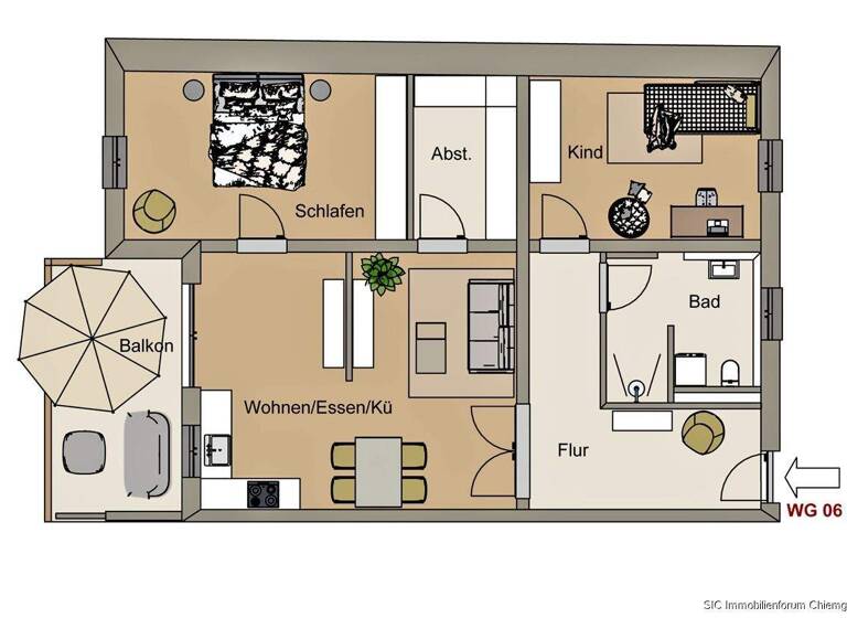 Wohnung zum Kauf - Erstbezug 479.000 € 3 Zimmer 96,4 m² Fridolfing 83413