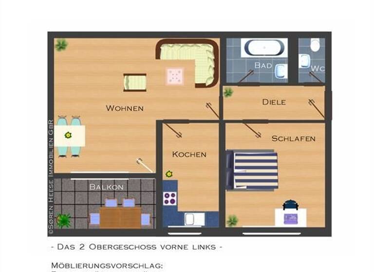Wohnung zum Kauf 239.000 € 2 Zimmer 65 m²<br/>Wohnfläche 2.<br/>Geschoss Aaseestadt Münster 48151
