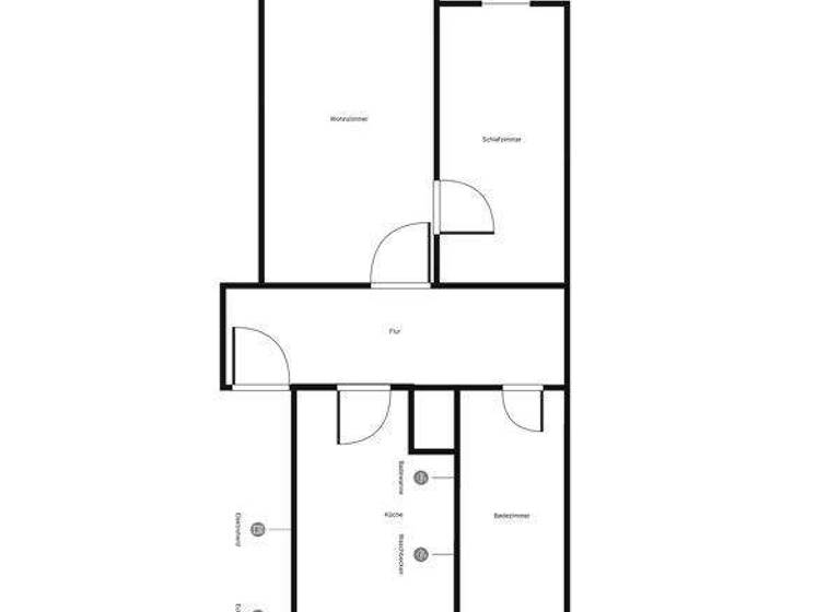Wohnung zur Miete 510 € 2 Zimmer 48,3 m² 1. Geschoss frei ab 10.04.2026 Adalbertstr. 16 Andreasvorstadt Erfurt 99089
