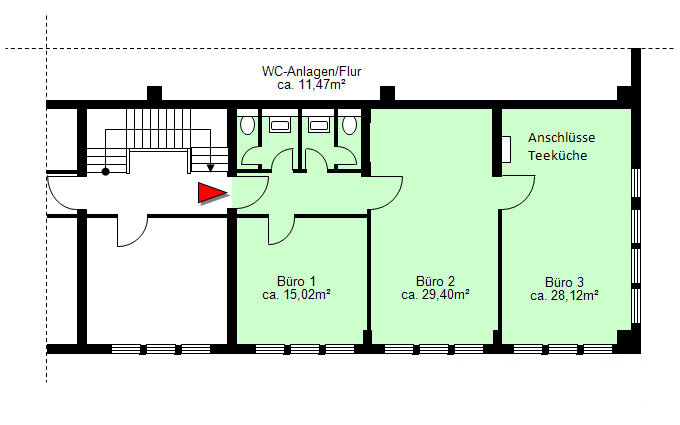 Bürofläche zur Miete 10,50 € 85 m²<br/>Bürofläche ab 85 m²<br/>Teilbarkeit Rosenheim 83026