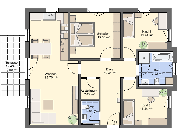 Wohnung zum Kauf provisionsfrei 461.900 € 4 Zimmer 102,7 m² EG Schlesienstr. 14 Neustadt Neustadt an der Aisch 91413