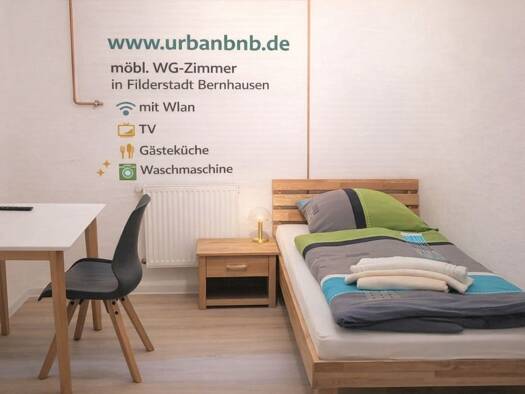 WG-Zimmer zur Miete auf Zeit 530 € 12 m² frei ab 25.03.2027 Kettemerstraße Bernhausen Filderstadt 70794