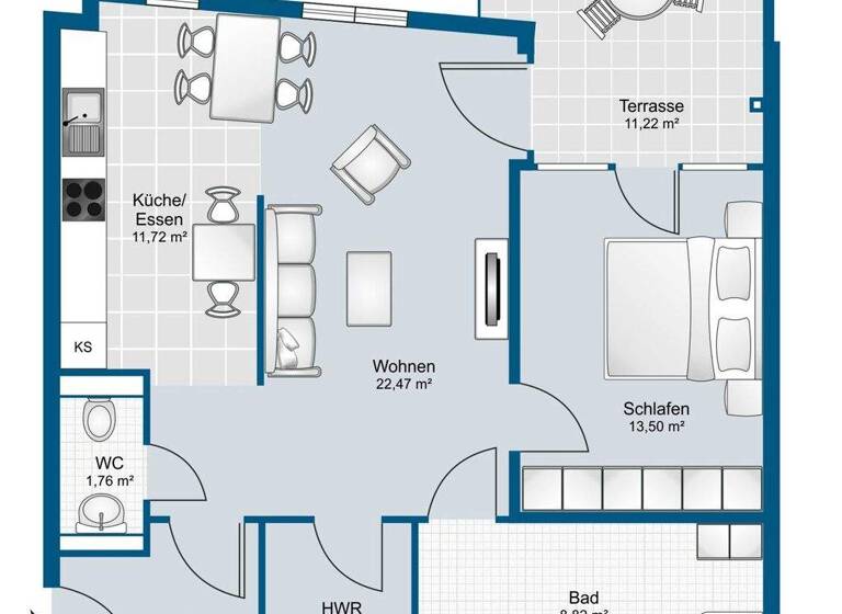 Wohnung zur Miete - Erstbezug 900 € 2 Zimmer 74 m² Lingen 49808