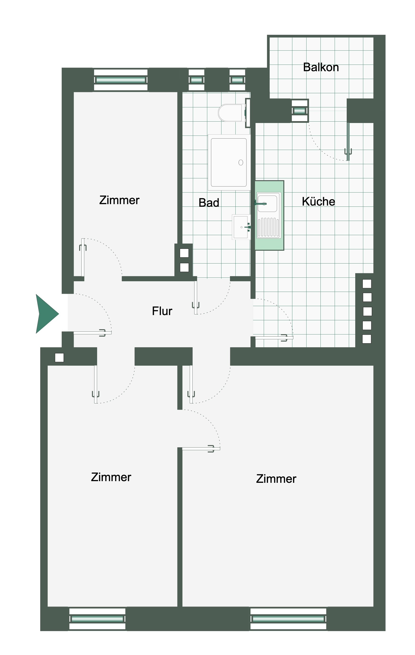 Studio zur Miete 1.430 € 3 Zimmer 68 m²<br/>Wohnfläche 01.01.2025<br/>Verfügbarkeit Tegel Berlin 13507