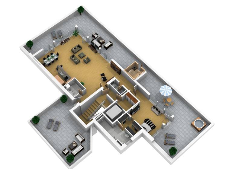 Penthouse zur Miete 1.800 € 2 Zimmer 216,8 m²<br/>Wohnfläche 4.<br/>Geschoss Heimweg 14 Neufürstenhütte Großerlach 71577